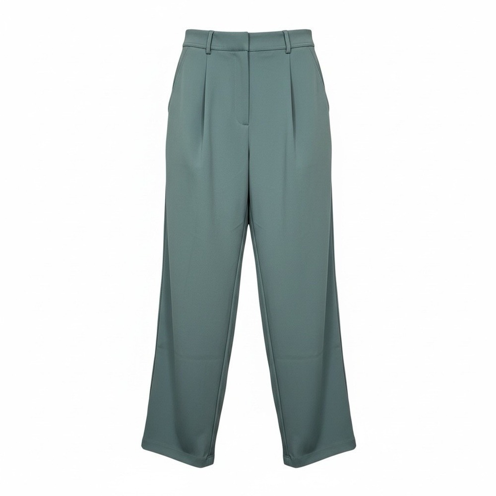 Halara Flex Day Stretch Medium High Waisted Wide Leg Pull On Pleated Trousers